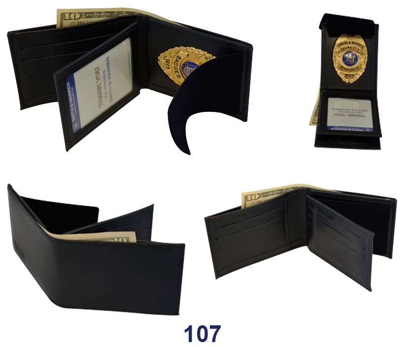 Tri-fold Badge Wallet w/ Single ID & CC Slots