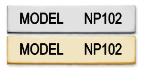 NP102 - SINGLE LINE NAMEPLATE