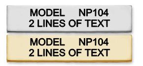 NP104 NP104 - DOUBLE LINE NAMEPLATE